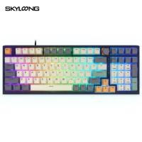ราคา คีย์ไทย Skyloong GK980 keyboard gaming keyboard hot-swap 98% Keyboard knob RGB Gaming keyboard Mac/Windows (23470401364)