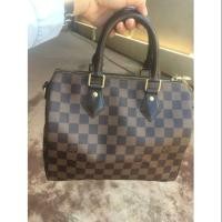 ราคา Speedy 25 ban damier dc14 พร้อมสายยาว ใบเสร็จ​จริง (1395710452)