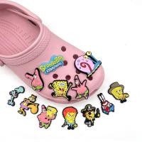 ราคา Crocs Jibbitz Charms ออกแบบการ์ตูน SpongeBob SquarePants สำหรับตกแต่งรองเท้า Crocs (48653834824)