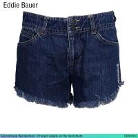 ราคา USED Eddie Bauer - Blue Frayed Denim Shorts | กางเกงยีนส์ขาสั้นสีน้ำเงิน เอวต่ำ กางเกงยีนส์ตัดขา แท้ มือสอง (43167828006)