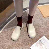 ราคา รองเท้าแฟชั่นทรงบูท ยางนิ่มรัดส้นสีขาว (16028776674)