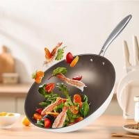 ราคา Zwilling Titanium frying pan non-stick ceramic frying pan flat bottom steak frying pan universal (26069673657)