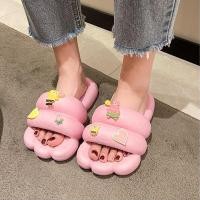 ราคา LGShoes มาแรงรองเท้าแตะแบบสวมพื้นโซฟานิ่มน้ำหนักเบาสวมใส่สบาย มีตัวติดการ์ตูนคิ้วท์ๆ แฟชั่นสีพื้นมีให้เ (23055888610)