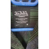 ราคา เสื้อเชิ้ตแขนยาว von dutch M สีเขียวเข้ม-ดำ (21177905032)
