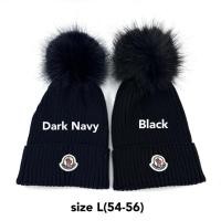ราคา ลดหนักมาก Moncler Beanie pom size Lหมวกไหมพรม กันหนาว unisex แบรนด์เนม ของแท้ แบรนด์แท้ ดำ กรม ผู้ห (27565393102)