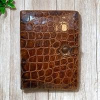 ราคา หนังจระเข้แท้ โบราณวินเทจ เก็บสมุดบันทึกเสียบปากกาได้ (26711985854)