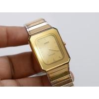 ราคา นาฬิกา Vintage มือสองญี่ปุ่น ladoDiastar 153.1013.3 Yellow Dial ผู้ชาย ระบบ Quartz Swiss Made สี่เหลี่ยม Tank 26mm (27518149564)