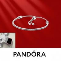 ราคา สร้อยข้อมือโซ่งูเงินแท้ Pandora สไตล์Moments มาในกล่องบรรจุภัณฑ์ (42777187722)