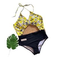 ราคา ชุดว่ายน้ำ bikini วันพีช ชุดว่ายน้ำวันพีช ทูพีช ชุดว่ายน้ำมือหนึ่ง ชุดว่ายน้ำสีเหลือง (11796921435)