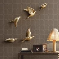 ราคา wall decor living room resin birds decor creative wall murals animal miniature figurine 3D Sticker TV background wall or (14898106704)