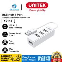 ราคา USB HUB 2.0 4 PORT 11CM CABLE UNITEK Y2146 USB HUB 4 PORT UNITEK Original Official Warranty (42274528136)