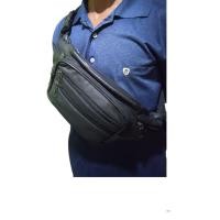 ราคา กระเป๋าคาดเอวหนังผู้ชาย 7 ซิปสลิงกระเป๋าหนังคาดเอวไหล่ & หน้าอก ถุง (44901365928)