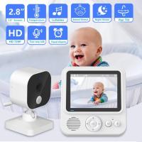 ราคา 2.8 นิ้ววิดีโอ Baby Monitor 720P 4X ซูมกล้องเด็กสองทาง Intercom Babyphone Night Vision หน้าจอ IPS Babe Nanny Monitor ABM900 (27866742059)