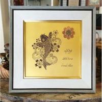 ราคา ปลามังกรมงคลพื้นทอง เสริมฮวงจุ้ย ของขวัญมงคล ของขวัญวันเกษียณ งานไม้แกะสลักด้วยเลเซอร์ (4118405321)