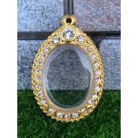 ราคา กรอบทอง ตลับพระ กรอบพระ กรอบไข่ใหญ่ ทรงไข่ใหญ่ ไข่ใหญ่ กรอบเงินชุบทอง ฝังเพชร สวยงาม ขนาด กว้าง 3.0 สูง 4.2 ซม (7973483147)