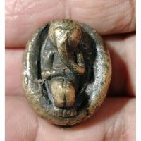 ราคา B1032พระปิดตาเนื้อทองเหลืองเก่าหล่อโบราณไม่ทราบที่ (46552345333)