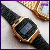 ราคา Casio นาฬิกาข้อมือผู้หญิง ของแท้ สีดำทอง รุ่น A168WEGB-1B ประกันศูนย์ CMG 1 ปี (1298794229)