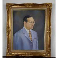 ราคา 534.ภาพวาดสีน้ำมันพระบรมสาทิสลักษณ์ ในหลวงรัชกาลที่9 (29279785447)