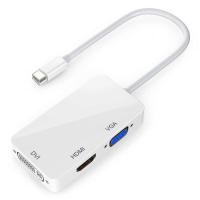 ราคา สายเคเบิลอะแดปเตอร์ 3 in 1 สายแปลงคุณภาพเยี่ยม แปลง Thunderbolt Mini Display Port DP ไปยัง HDMI DVI VGA (4163309983)