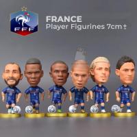 ราคา Figur mini bola sepak Soccerwe ฝรั่งเศสผู้เล่น Action Figure World Cup EPL Ligue 1 PSG Mbappe Pogba (48001683727)