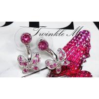 ราคา ต่างหูคริสตัล SWAROVSKI สีชมพู รหัสรุ่นSS-E0065-CH (2333800793)