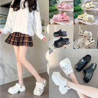 ราคา HK รองเท้าหัวโตผู้หญิง ส้นตึก รองเท้าแฟชั่น รัดส้น งาน EVA แบบสวม พื้นสูง binbinzhao (24878062884)