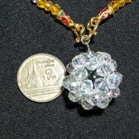 ราคา ลูกแก้วมหาจักรพรรดิ หลวงตาม้า วัดถ้ำเมืองนะ ร้อยหุ้มตะกร้อด้วยคริสตัลสีใส ใส่ห่วงเชื่อม พร้อมใส่สร้อยคริสตัล (7032493420)