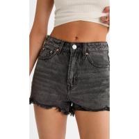 ราคา พร้อมส่ง Stradivarius งานแท้นะแม่ Pre-owned Jeans Shorts - grey denim กางเกงยีนขาสั้น แต่งปลายขาขาด สีดำชาโคล (40112746271)