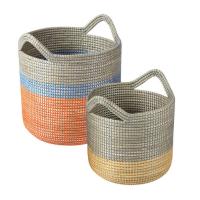 ราคา Storage basket Hamper laundry seagrass storage basket with lids hampers for laundry seagrass laundry basket made in Vie (27804282214)