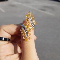 ราคา ST แหวนเงินแท้ 92.5% หัวพลอยบุษราคัมแท้ (3762571268)