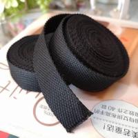 ราคา 1 inch 90cm 1pcs สายผ้า คอตตอน สายสปัน สีดำ สายกระเป๋า ขนาด 1 นิ้ว x (กว้าง 25 มิล แบ่งตัดความยาว 90 เซนติเมตร) (5614108271)