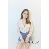 ราคา บอดี้สูทลูกไม้แขนยาว พร้อมส่ง สี ดำ ขาว สินค้าใหม่ (28342832813)