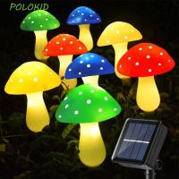 ราคา POLOKID พลังงานแสงอาทิตย์เห็ด, 8 หัว 8 โหมดโคมไฟเห็ด,งานแต่งงานกันน้ํา Xmas Garden Decor ตกแต่งสวน LED พลังงานแสงอาทิตย์เห็ดฮาโลวีน (54851207666)
