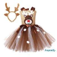 ราคา Aqq-เด็กสาวคริสต์มาสชุดการ์ตูน Elk Tulle Patchwork Slip ชุดผม Hoop สําหรับคอสเพลย์ (29419274148)
