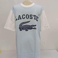 ราคา Lacoste เสื้อยืดคอกลม รุ่น Live Heritage Loose Fit Striped Cotton T-Shirt Code:TH2781 10 F6Z (สินค้าตำหนิ) (24509896604)