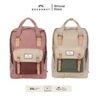 ราคา DOUGHNUT รุ่น Macaroon 20L Jungle II Series Beige กระเป๋าเป้ สารพัดช่องจัดเก็บ สายสะพายบุนวม อะไหล่หนังแท้ ทนทาน ของแท้ (27953727322)