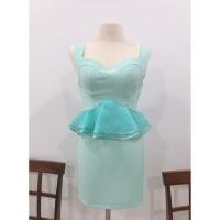 ราคา ชุดเดรสไปงานแต่ง มือ2 สีเขียวมิ้น (1897972487)