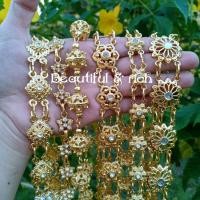 ราคา สร้อยสังวาลย์ สร้อยสังวาลย์สีทอง สร้อยสังวาลย์ใส่ได้ทั้งเด็กและผู้ใหญ่ สร้อยสังวาลย์สีทองประดับเพชร เครื่องประดับชุดไทย (19661252073)