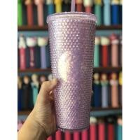 ราคา Starbucks Purple Glitter Studded Tumbler 24oz (710 ml) China 2021 (11016190512)