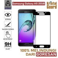 ราคา LAYAR กระจกนิรภัยเต็มแก้วสําหรับ Samsung Galaxy A5 2016 | ฟิล์มกันรอยหน้าจอ CrystalGuard - สีดํา (47851195343)