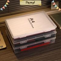 ราคา PDONY ที่เก็บเอกสาร, ภาชนะใส่แฟ้มใบรับรองพลาสติก, กล่องจัดระเบียบ A4 ทรงสี่เหลี่ยมเรียบง่าย (28685722329)