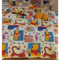 ราคา ชุดผ้าปูที่นอนลายการ์ตูนหมีพูห์น่ารัก พร้อมชุดผ้านวม (21214363654)