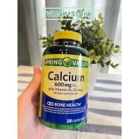 ราคา Spring Valley Calcium+Vitamin D3, 600 mg / Calcium Magnesium & Zinc+Vitamin D3 250 เม็ด (20048372623)