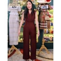 ราคา จั้มยาวจีบอกแขนกุด ชุดใส่ออกงาน ชุดใส่ทำงาน ชุดใส่งานแต่ง งานป้าย NITTAYA (22611217465)