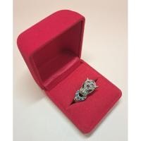 ราคา แหวนเสือ มีพลอยไพลิน กับทับทิมสยาม ตัวเรือนเป็นเงินเเท้ (22676649733)