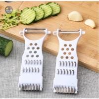 ราคา ที่ขูดมะละกอ ขูดมะละกอ แบบหนา มีดปอกผลไม้ มีดปอก 5in1 สีขาว (25511853973)