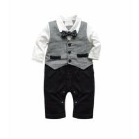 ราคา ชุดบอดี้สูทขายาวแบบทักซิโด้-สีขาว/ดำ (605863654)