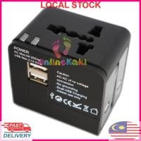 ราคา Universal World Travel Charger Adapter Universal Travel AC UK US AU EU Plug Power Outlet พร้อมพอร์ต USB (23568960973)