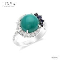 ราคา LENYA แหวนหินเทอร์ควอยส์ เสริมพลังอำนาจและสติปัญญา ขนาด 10 มิล ตัวเรือนเงินแท้925 ชุบทองคำขาว (44701731861)