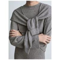 ราคา MANGOเสื้อสเวตเตอร์แขนยาว ดีเทลผูกไหล่ สีเทา (40950642470)